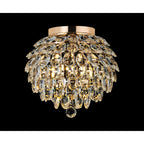 IL32898 Coniston IP Bathroom Ceiling 5 Light G9 French Gold/Crystal