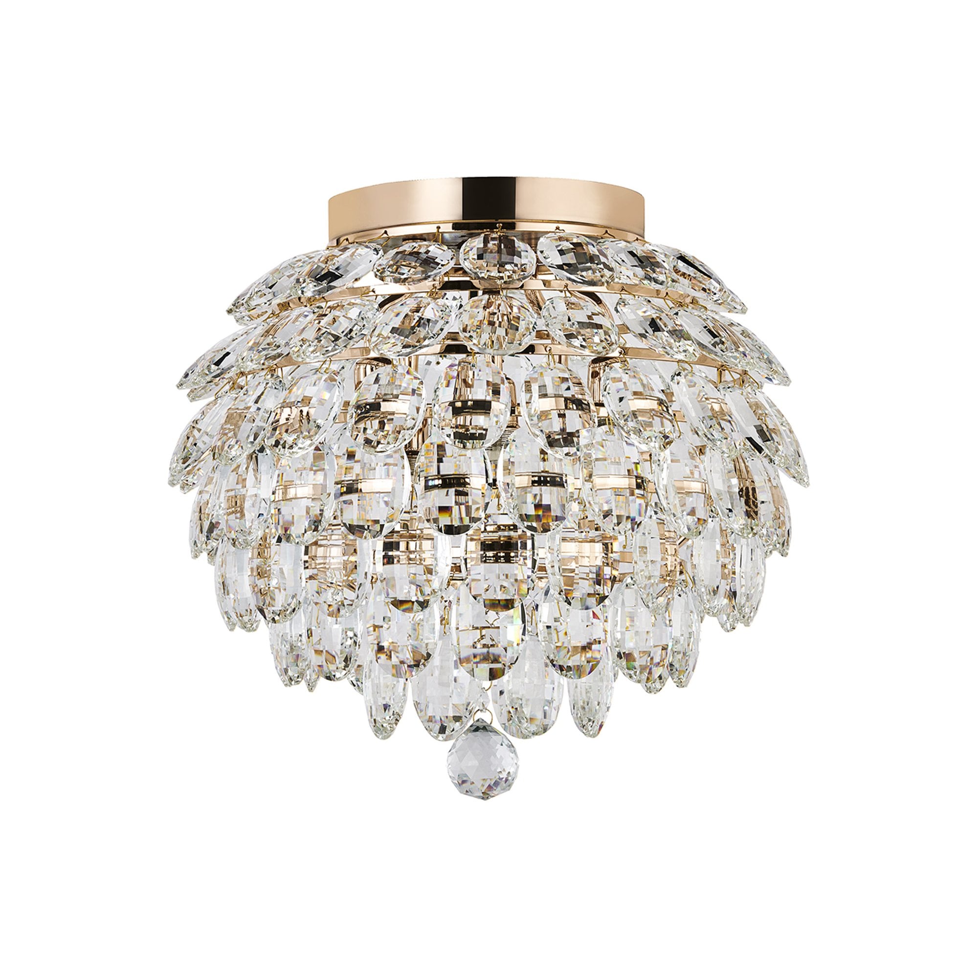 IL32898 Coniston IP Bathroom Ceiling 5 Light G9 French Gold/Crystal
