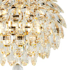 IL32898 Coniston IP Bathroom Ceiling 5 Light G9 French Gold/Crystal