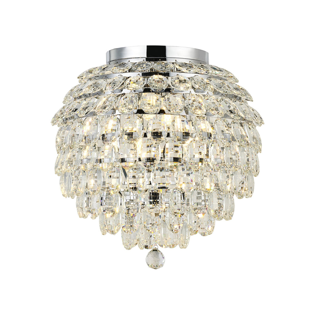 IL32894 Coniston IP Bathroom Ceiling 8 Light G9 Polished Chrome/Crystal
