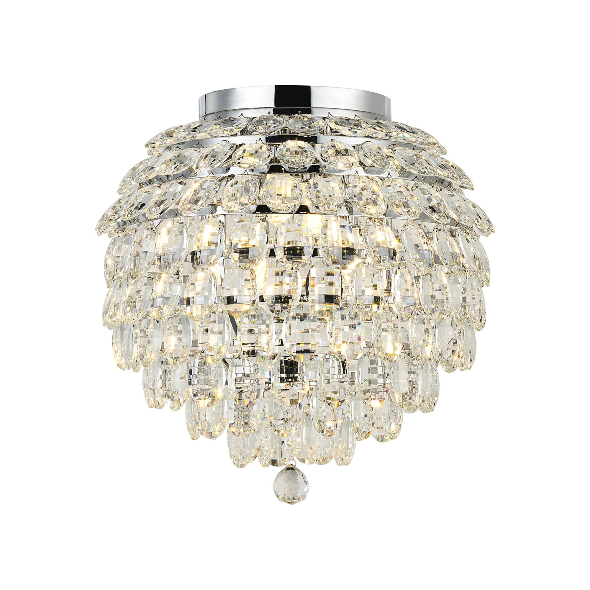 IL32894 Coniston IP Bathroom Ceiling 8 Light G9 Polished Chrome/Crystal