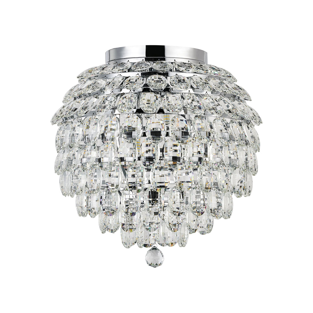 IL32894 Coniston IP Bathroom Ceiling 8 Light G9 Polished Chrome/Crystal