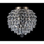 IL32899AB Coniston IP Bathroom Ceiling 8 Light G9 Antique Brass/Crystal