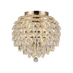 IL32899 Coniston IP Bathroom Ceiling 8 Light G9 French Gold/Crystal