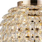 IL32899 Coniston IP Bathroom Ceiling 8 Light G9 French Gold/Crystal