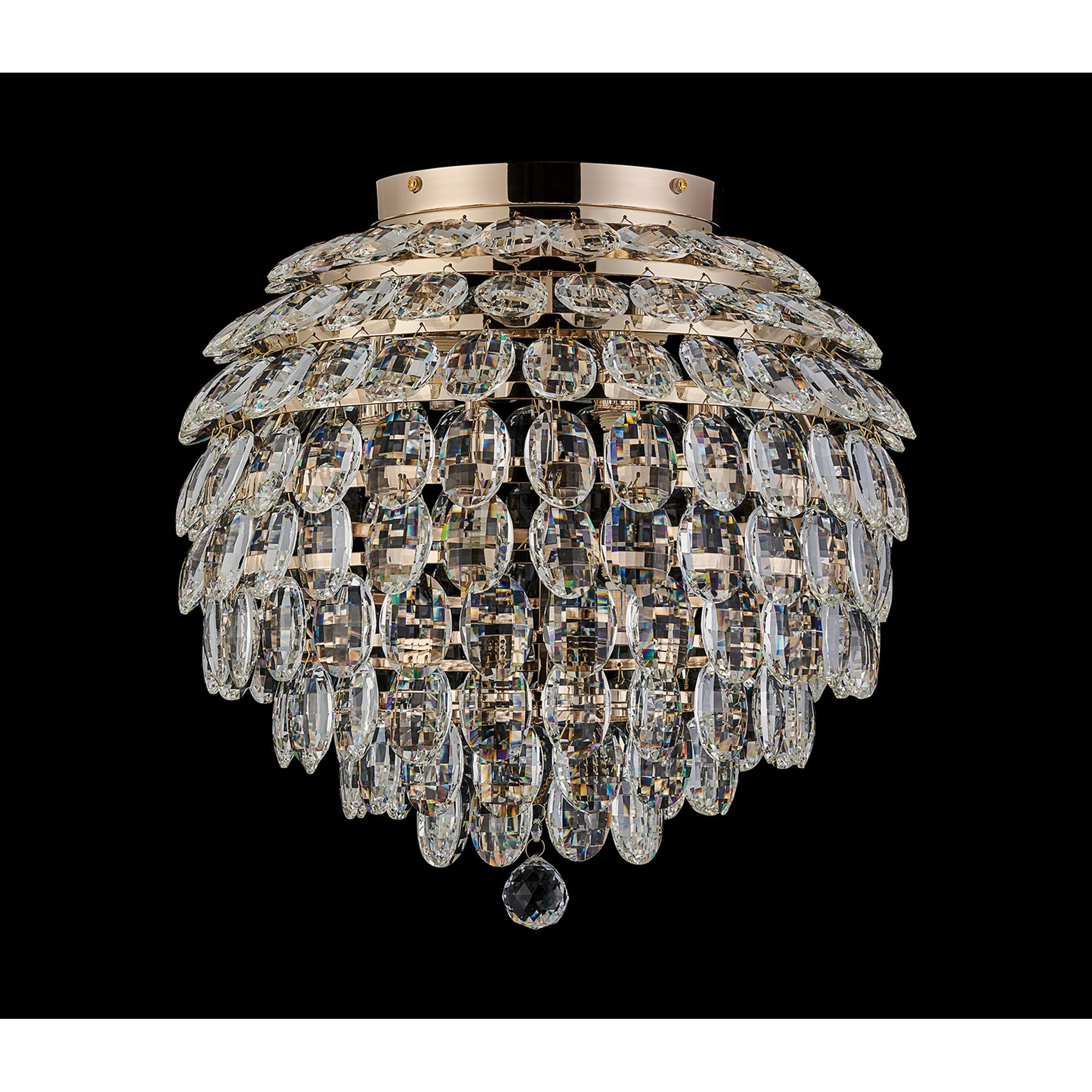 IL32899 Coniston IP Bathroom Ceiling 8 Light G9 French Gold/Crystal