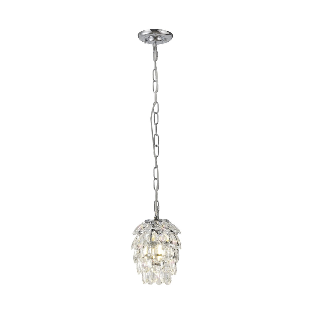IL32838 Coniston Pendant 5 Layer 1 Light E27 Polished Chrome/Crystal