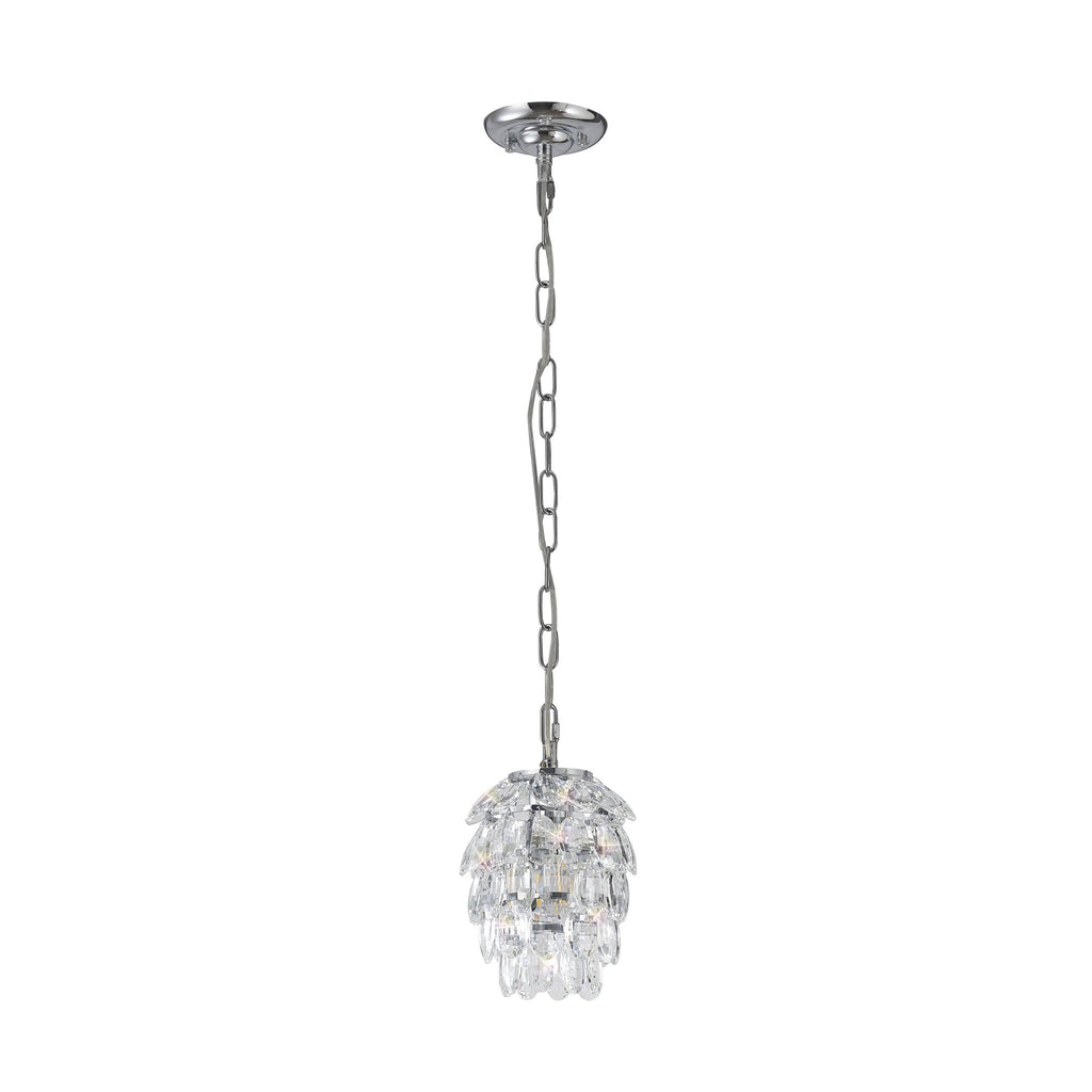 IL32838 Coniston Pendant 5 Layer 1 Light E27 Polished Chrome/Crystal