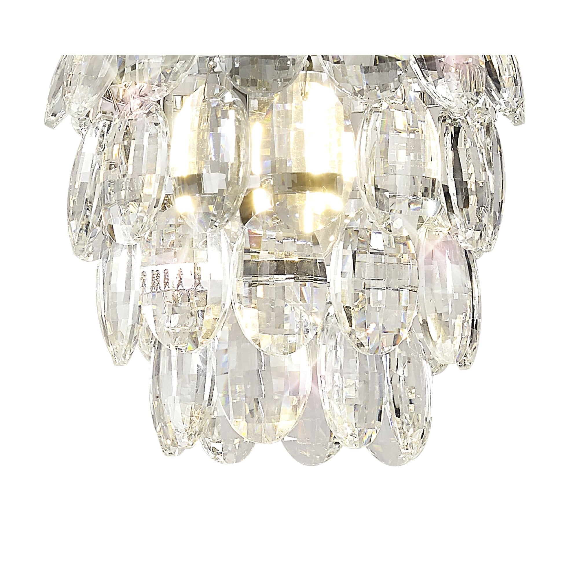 IL32838 Coniston Pendant 5 Layer 1 Light E27 Polished Chrome/Crystal