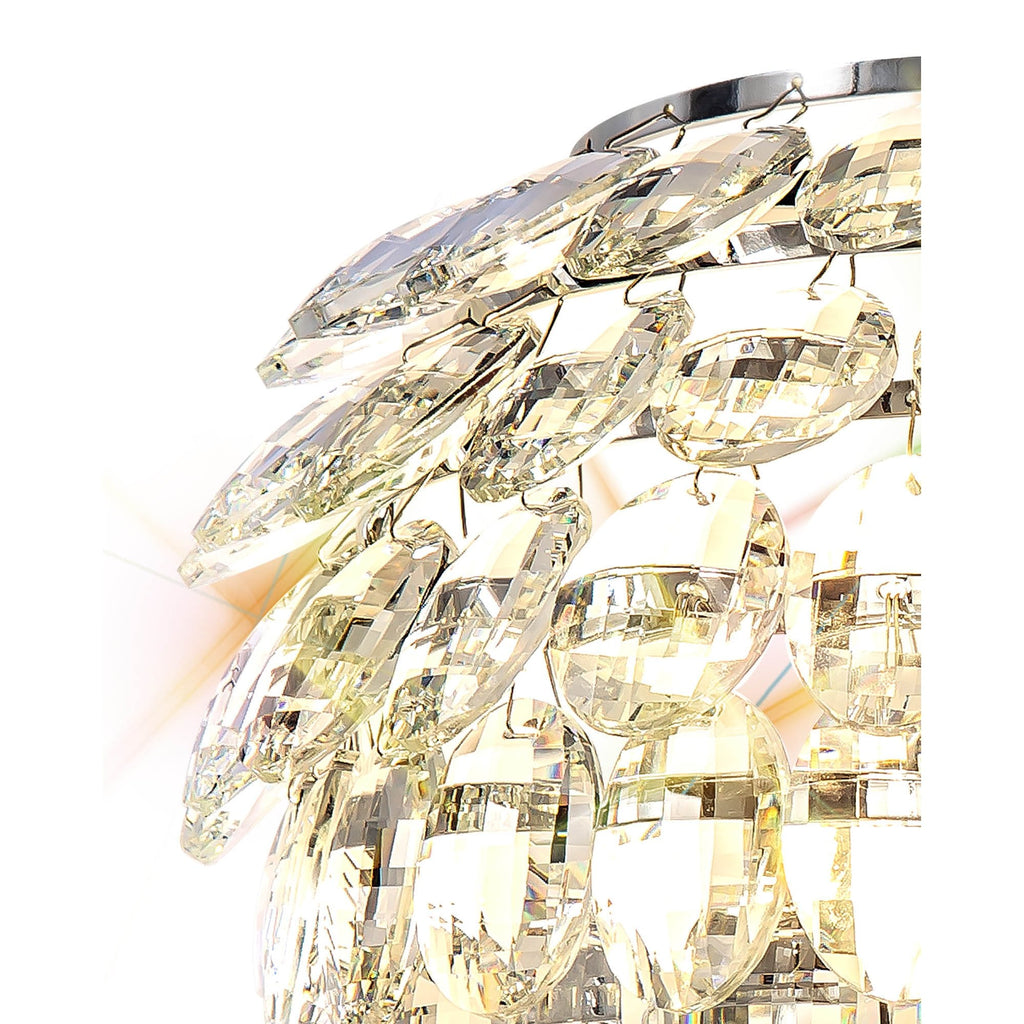 IL32828 Coniston Wall Lamp 2 Light E14 Polished Chrome/Crystal