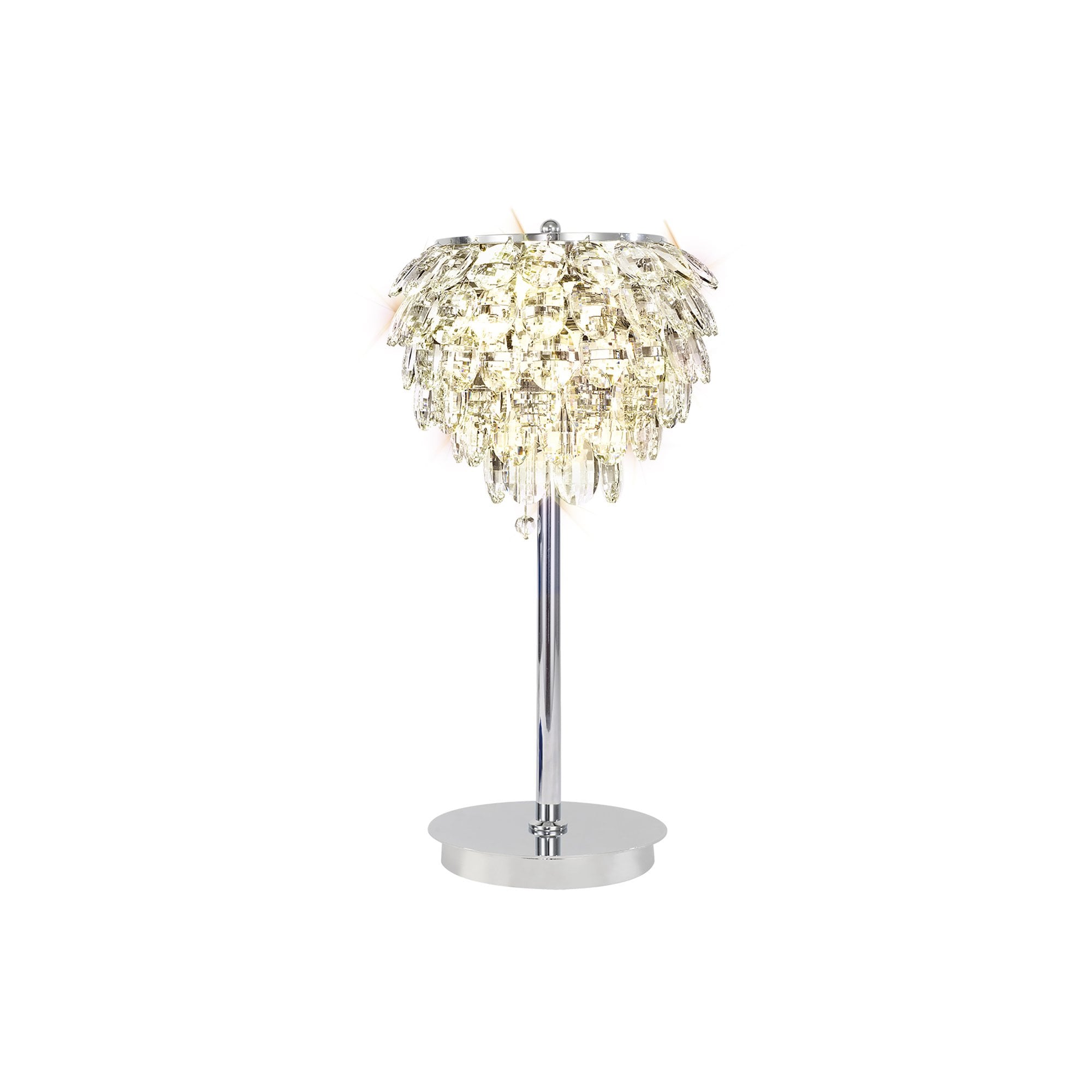 IL32834 Coniston Table Lamp 2 Light E14 Polished Chrome/Crystal