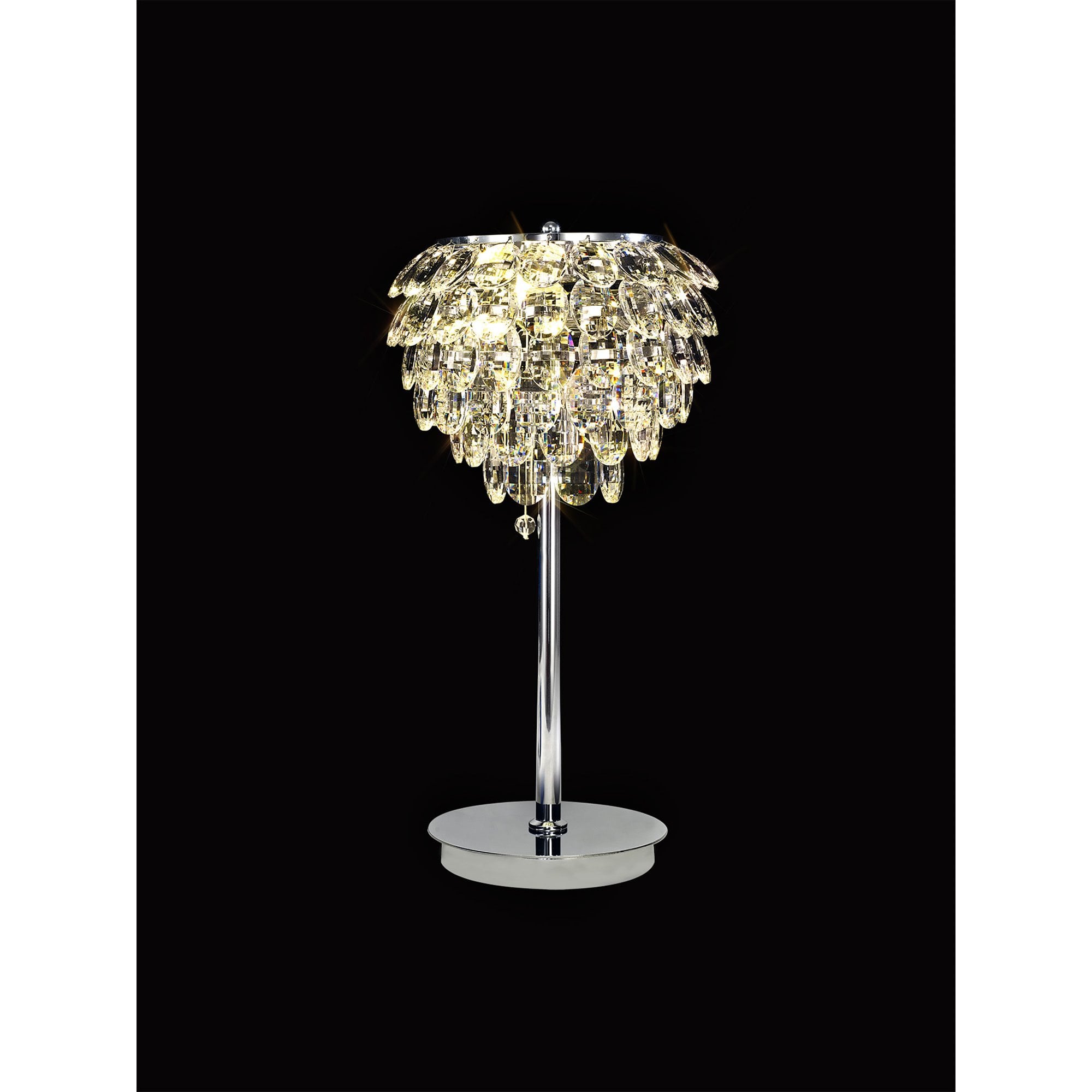 IL32834 Coniston Table Lamp 2 Light E14 Polished Chrome/Crystal