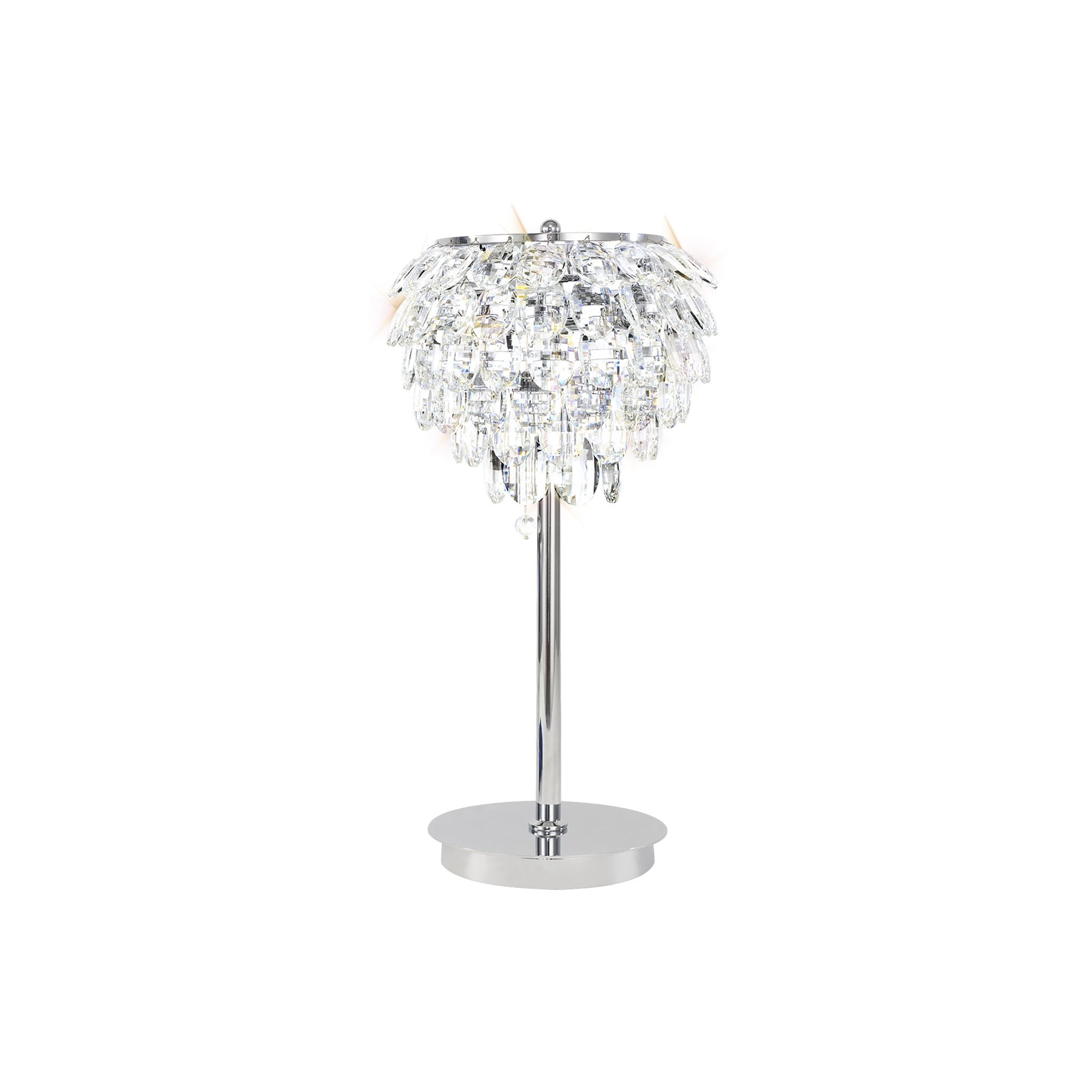 IL32834 Coniston Table Lamp 2 Light E14 Polished Chrome/Crystal