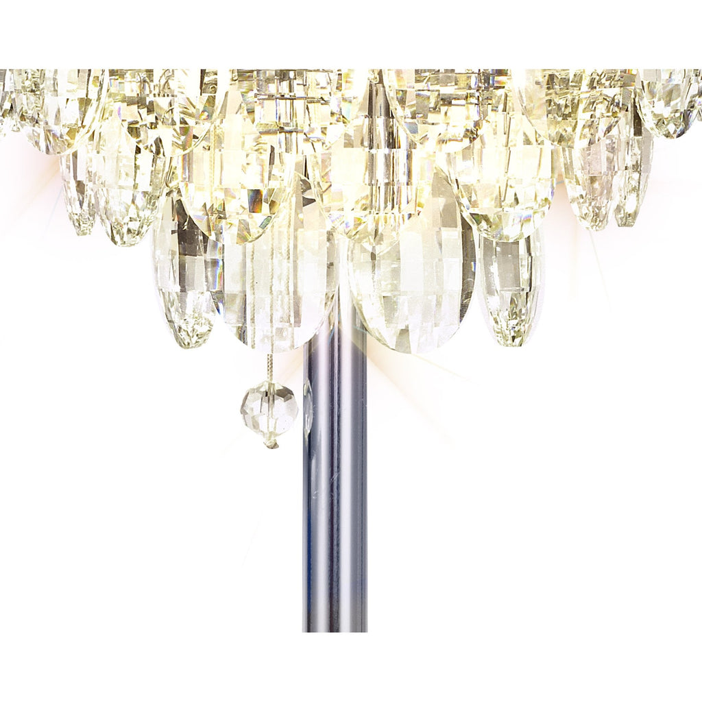 IL32834 Coniston Table Lamp 2 Light E14 Polished Chrome/Crystal