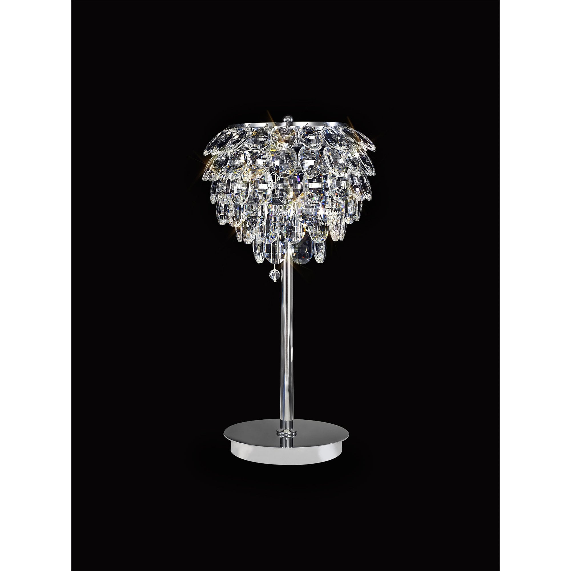 IL32834 Coniston Table Lamp 2 Light E14 Polished Chrome/Crystal