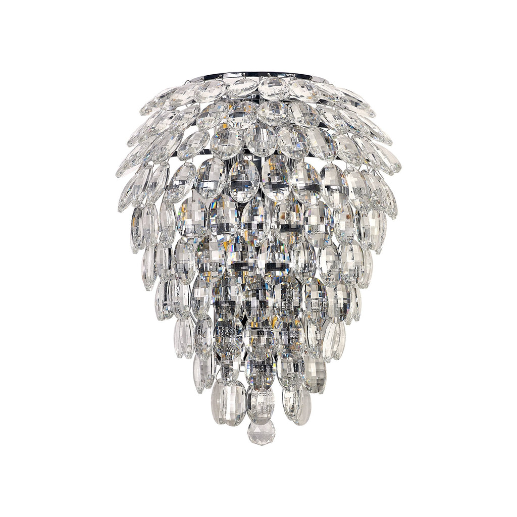 IL32910 Coniston Tall Wall Lamp 4 Light E14 Polished Chrome/Crystal