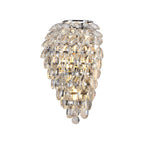 IL32910 Coniston Tall Wall Lamp 4 Light E14 Polished Chrome/Crystal