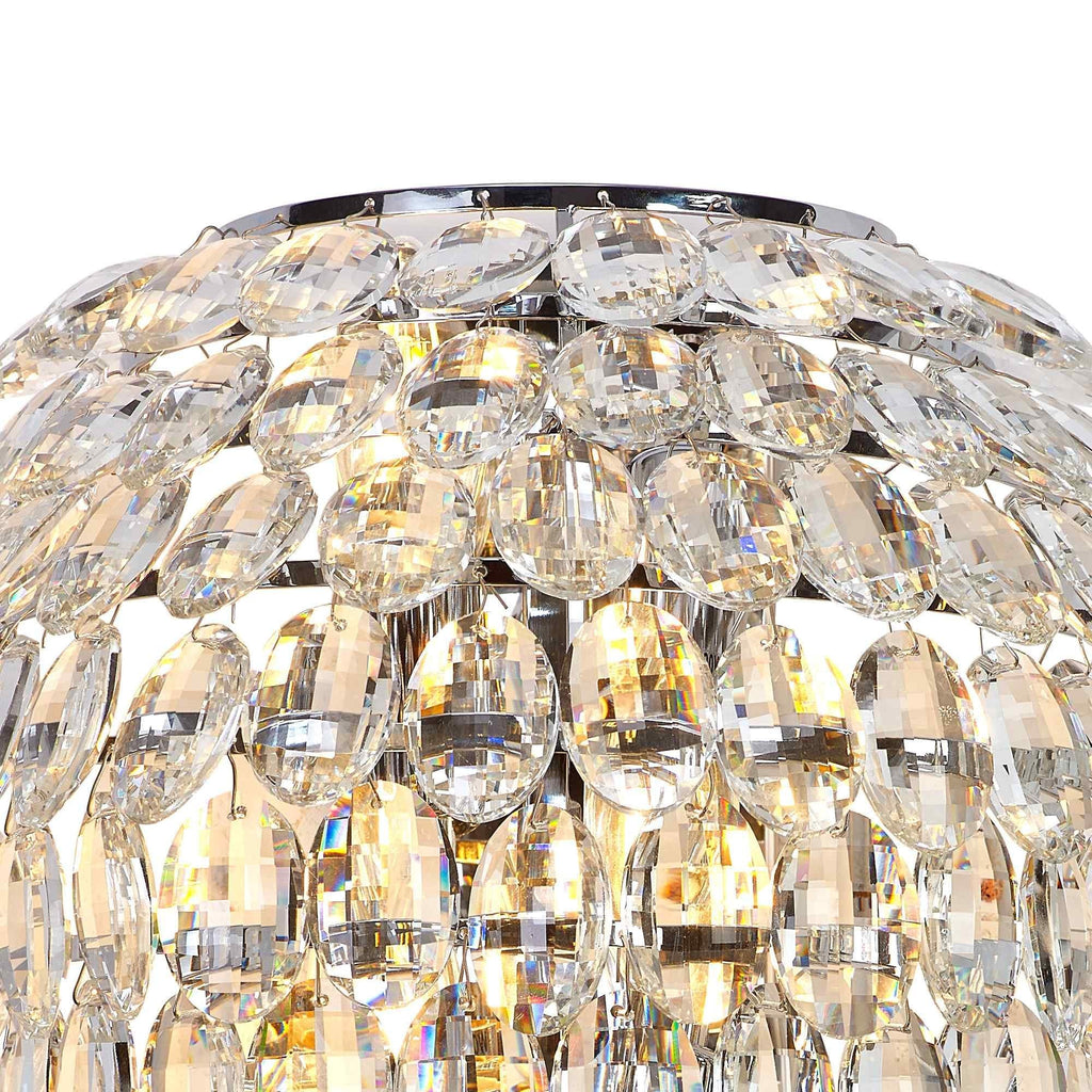 IL32910 Coniston Tall Wall Lamp 4 Light E14 Polished Chrome/Crystal
