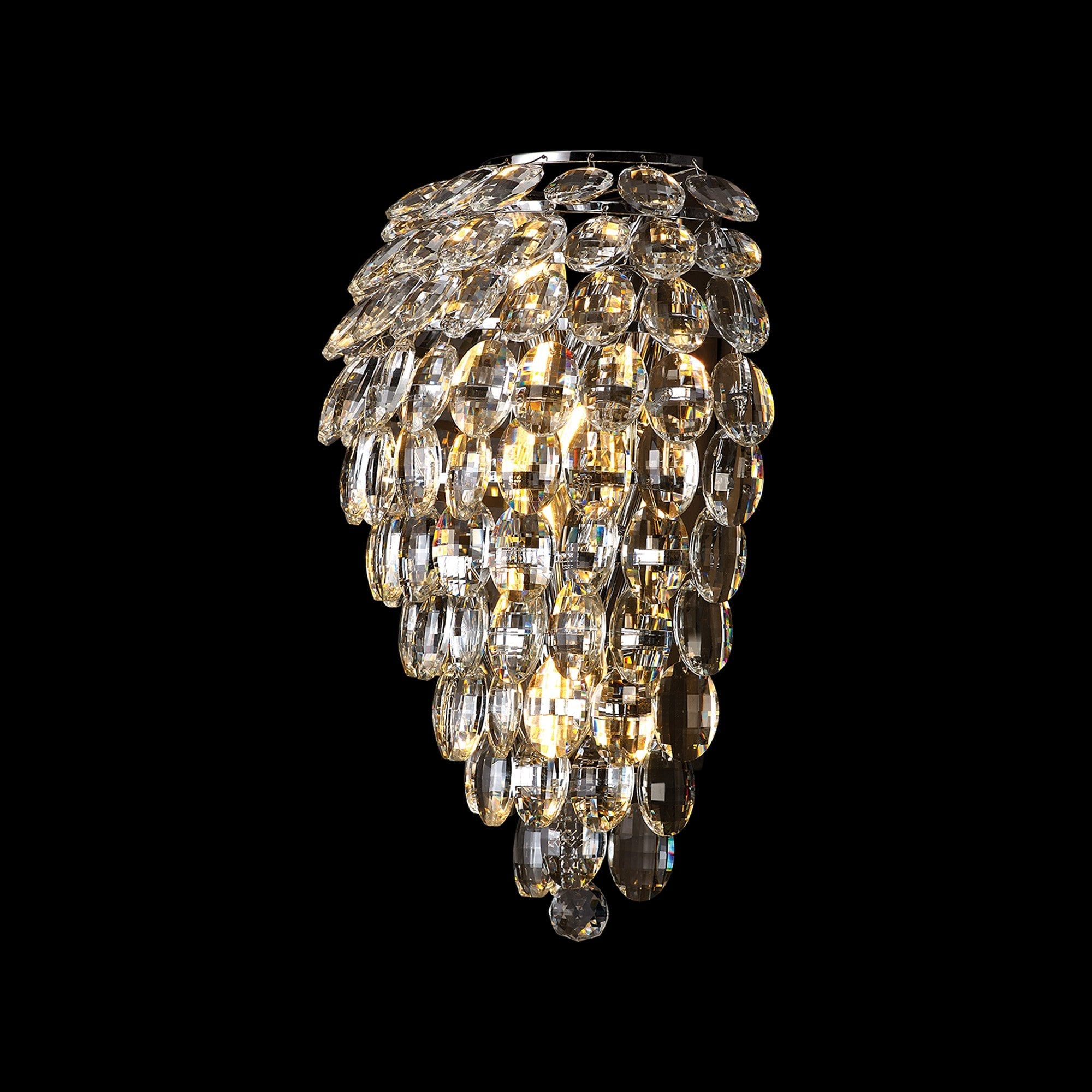 IL32910 Coniston Tall Wall Lamp 4 Light E14 Polished Chrome/Crystal