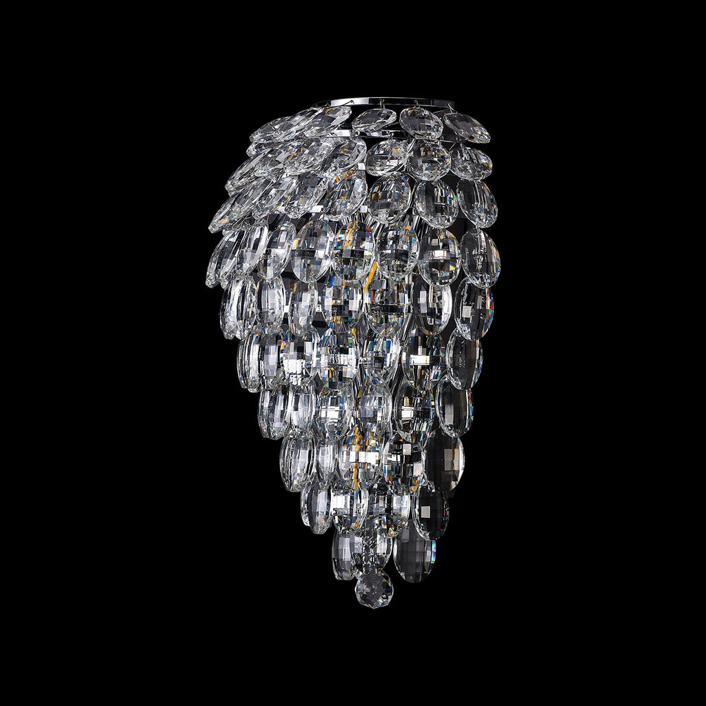 IL32910 Coniston Tall Wall Lamp 4 Light E14 Polished Chrome/Crystal