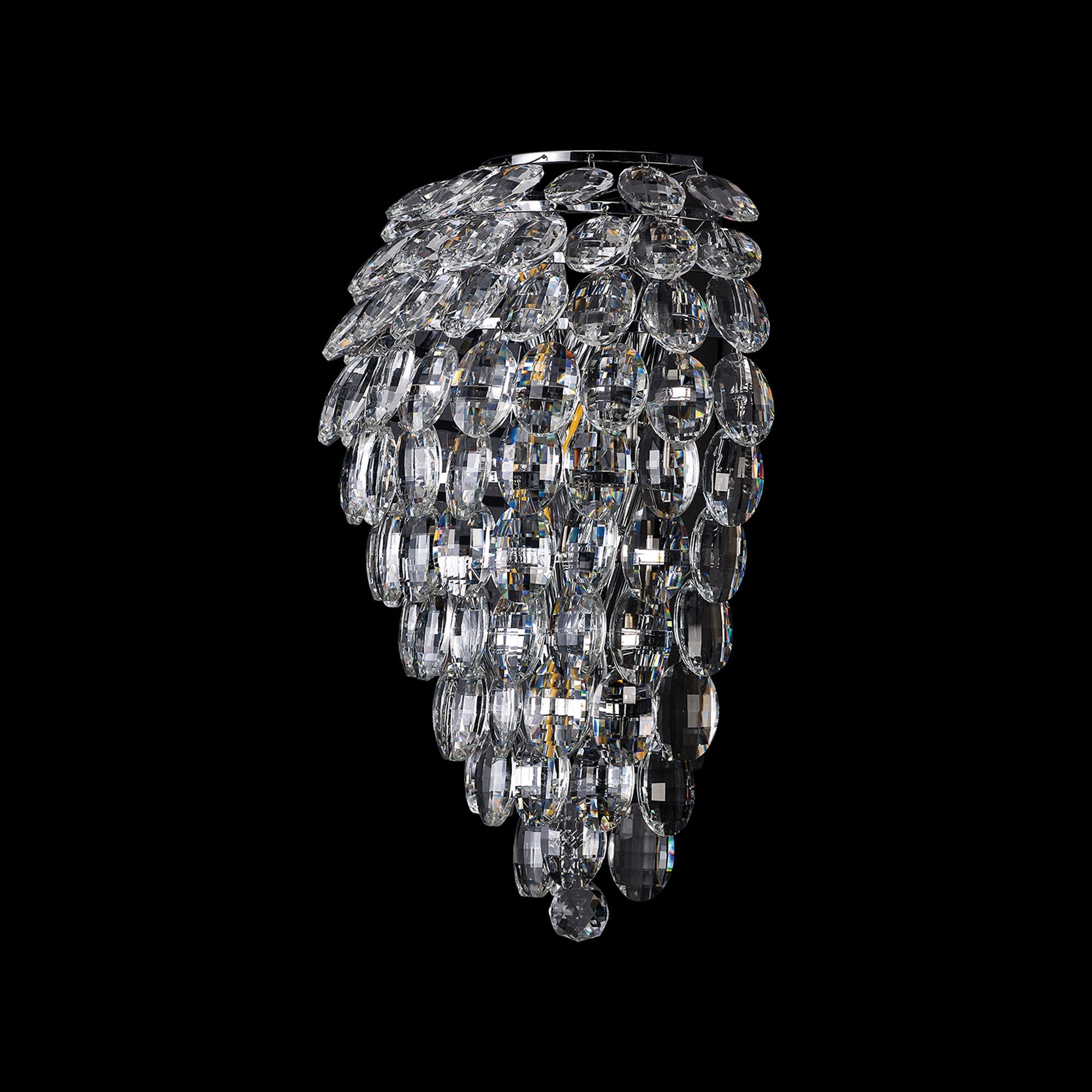 IL32910 Coniston Tall Wall Lamp 4 Light E14 Polished Chrome/Crystal