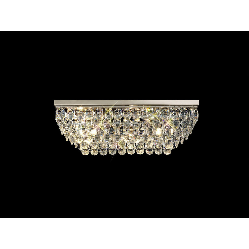IL32824 Coniston Linear Flush Ceiling 5 Light E14 Polished Chrome/Crystal