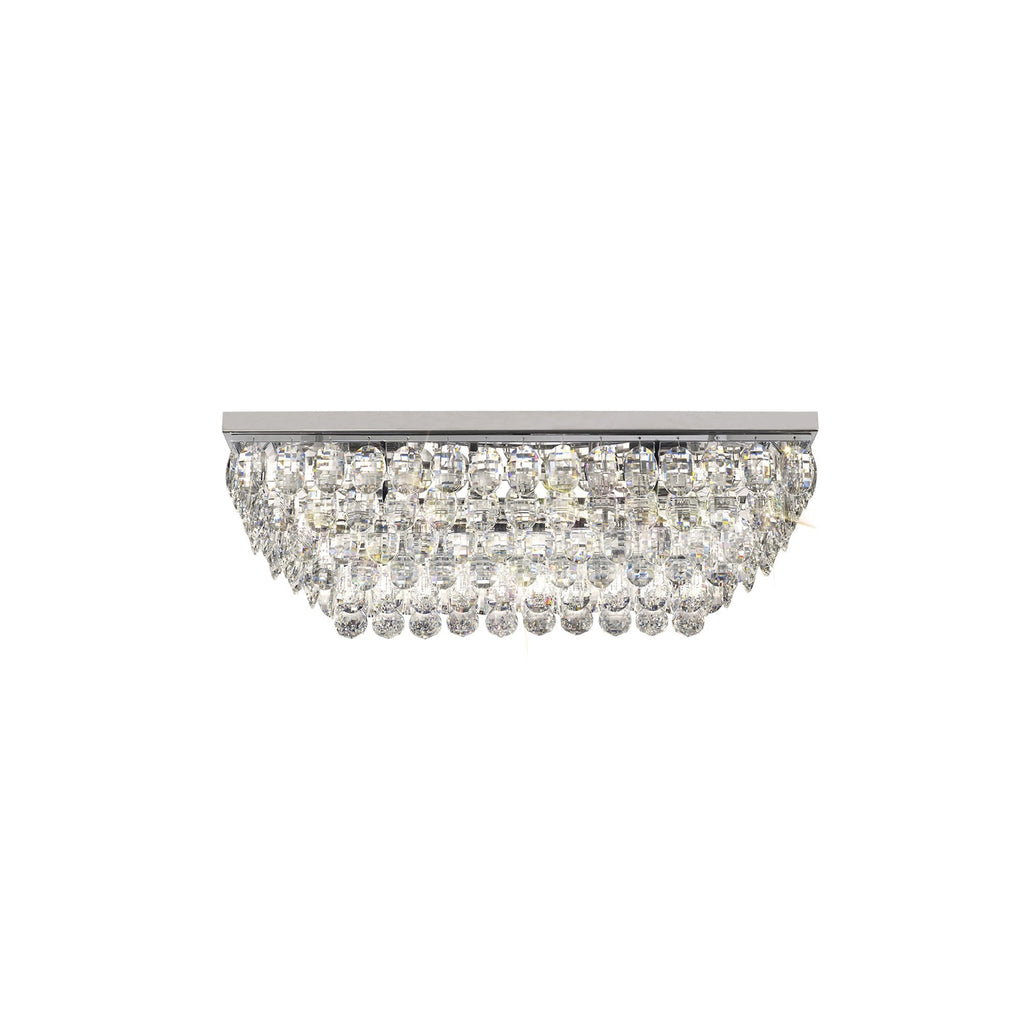 IL32824 Coniston Linear Flush Ceiling 5 Light E14 Polished Chrome/Crystal