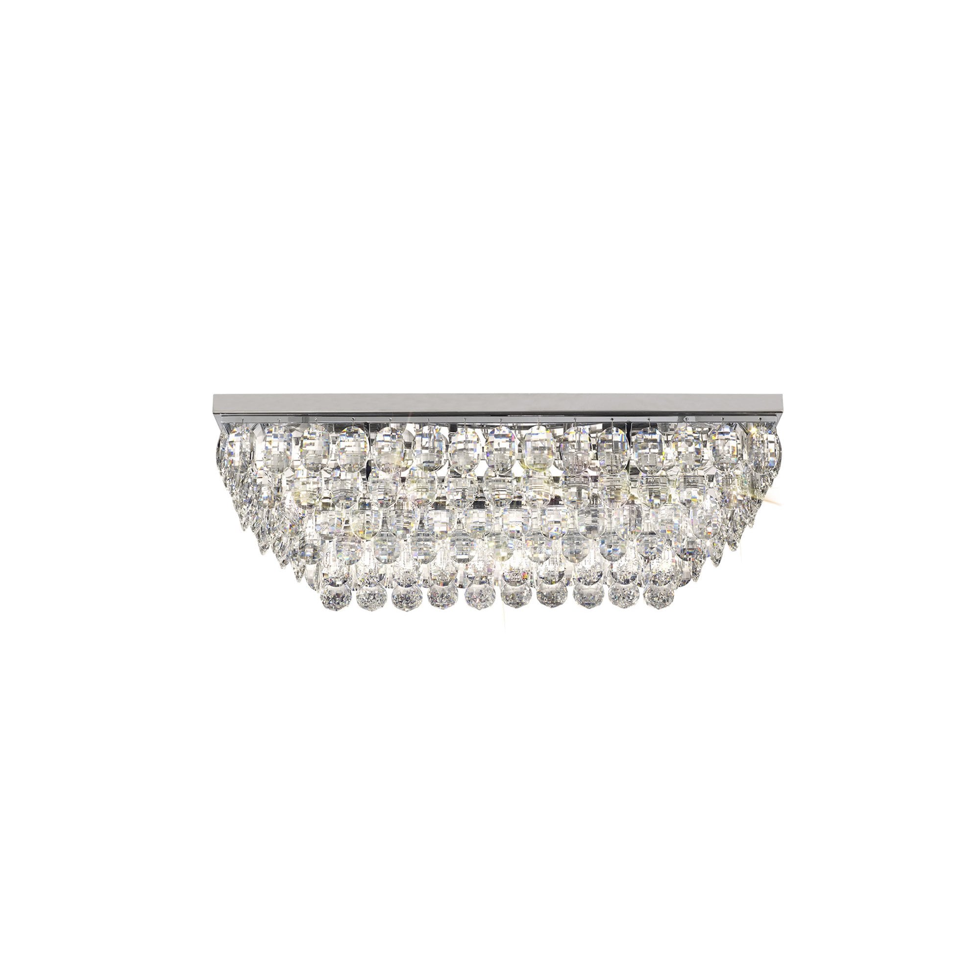 IL32824 Coniston Linear Flush Ceiling 5 Light E14 Polished Chrome/Crystal
