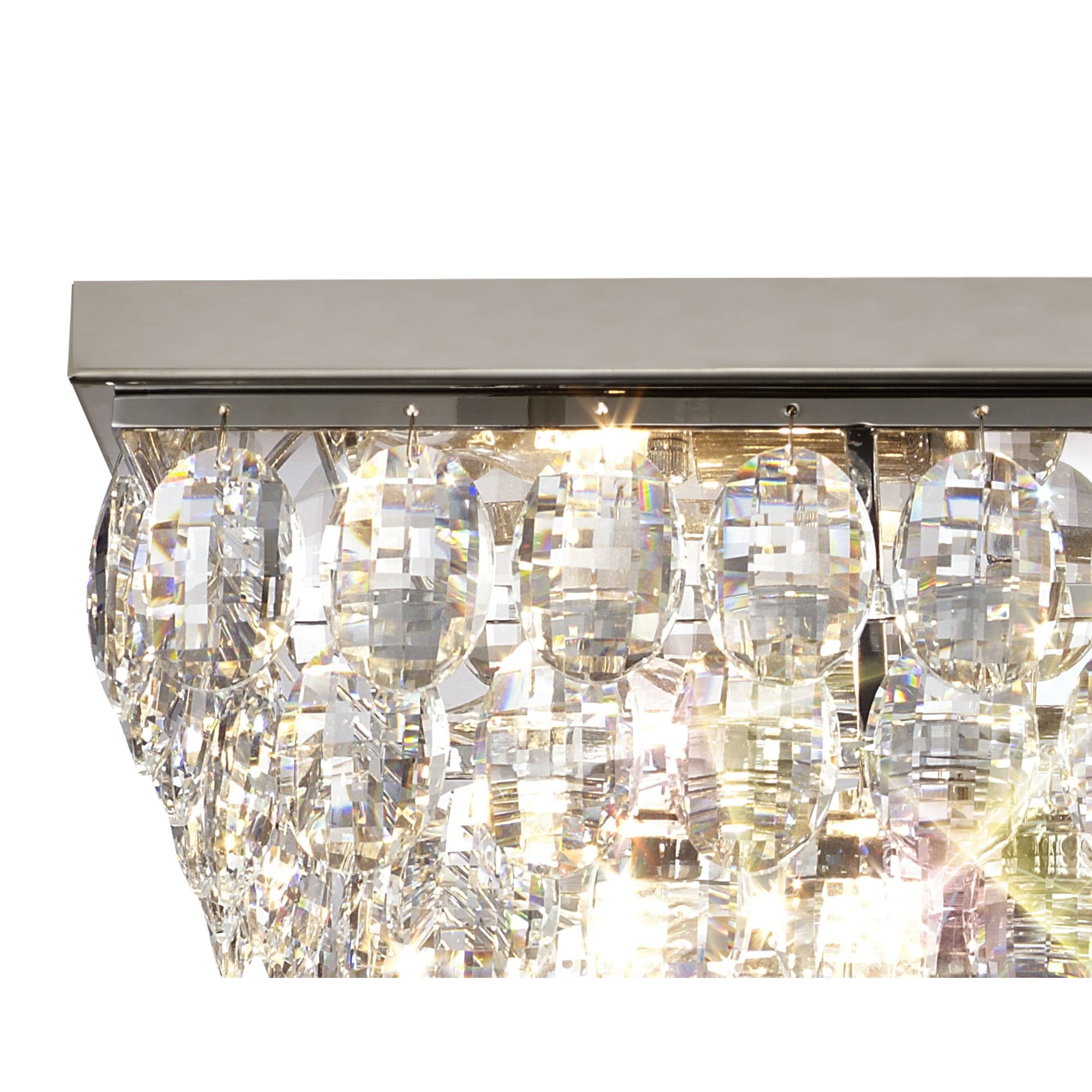 IL32824 Coniston Linear Flush Ceiling 5 Light E14 Polished Chrome/Crystal