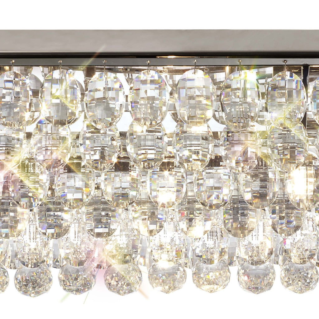 IL32824 Coniston Linear Flush Ceiling 5 Light E14 Polished Chrome/Crystal