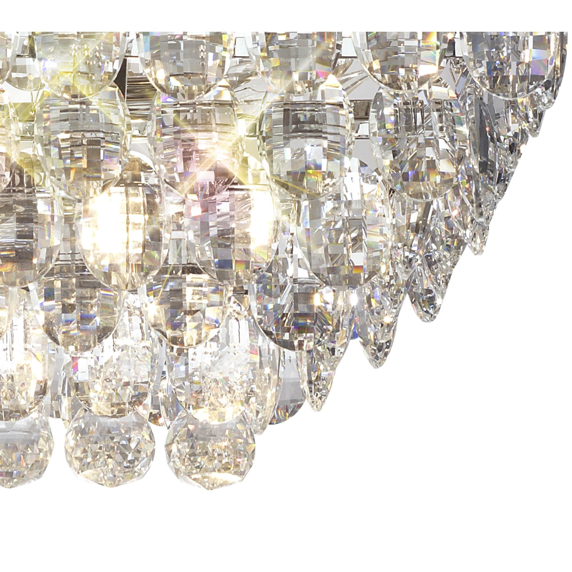IL32824 Coniston Linear Flush Ceiling 5 Light E14 Polished Chrome/Crystal
