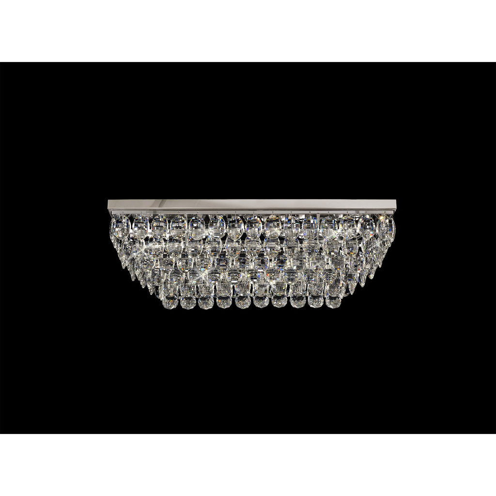 IL32824 Coniston Linear Flush Ceiling 5 Light E14 Polished Chrome/Crystal