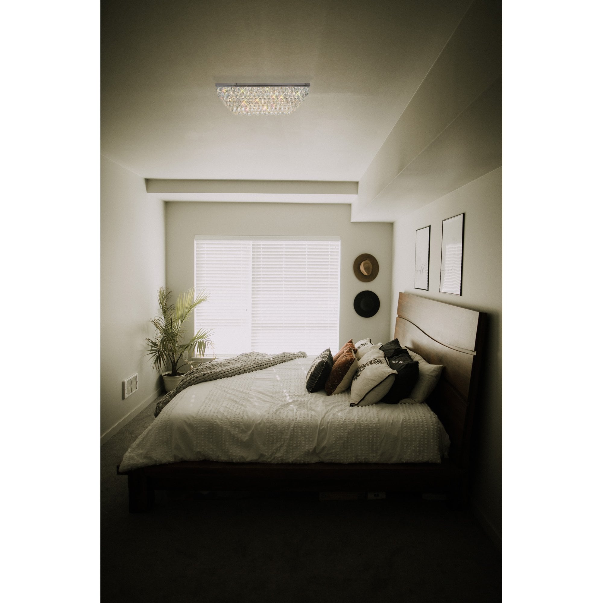 IL32825 Coniston Linear Flush Ceiling 11 Light E14 Polished Chrome/Crystal