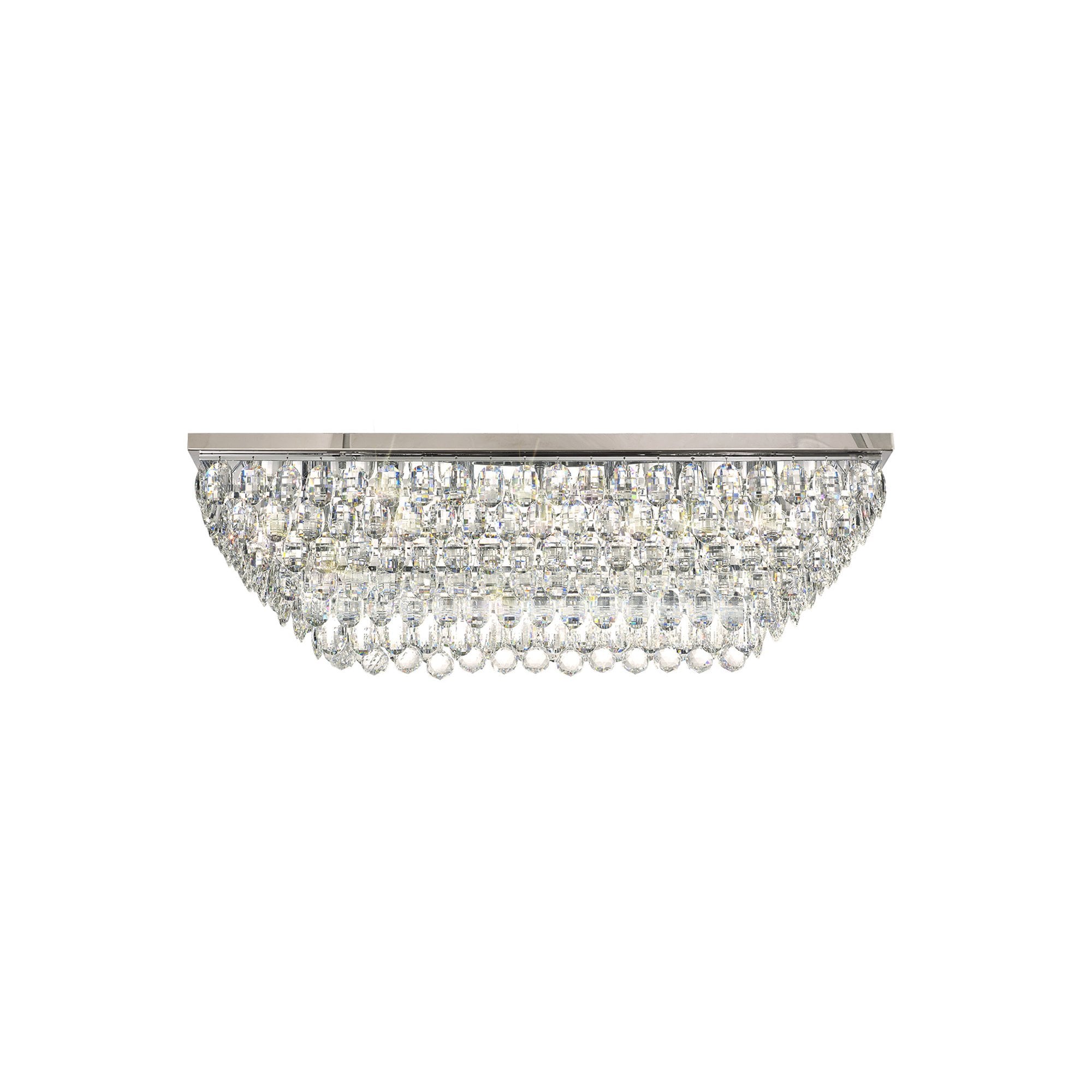 IL32825 Coniston Linear Flush Ceiling 11 Light E14 Polished Chrome/Crystal