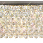 IL32825 Coniston Linear Flush Ceiling 11 Light E14 Polished Chrome/Crystal