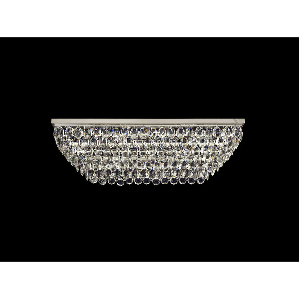 IL32825 Coniston Linear Flush Ceiling 11 Light E14 Polished Chrome/Crystal
