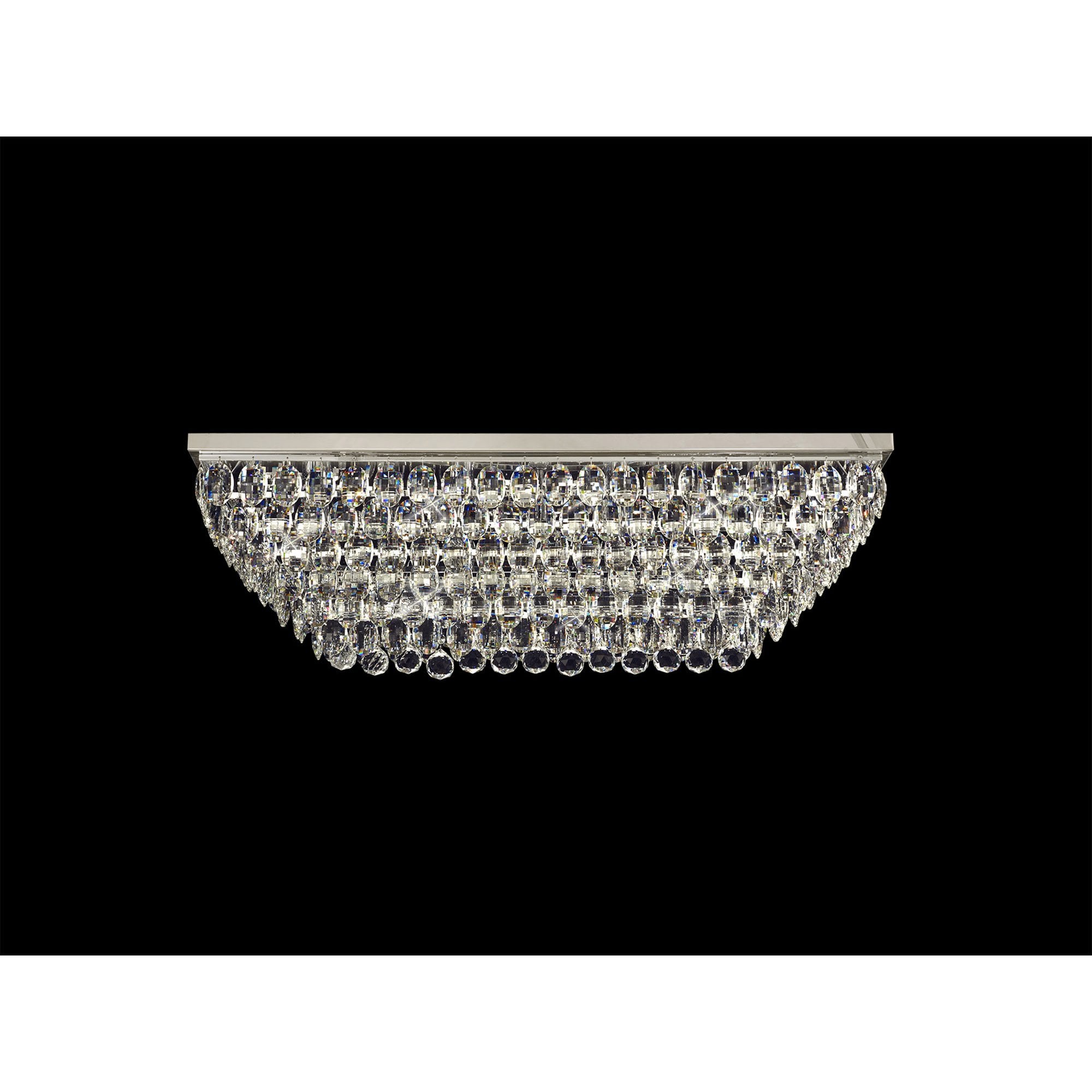 IL32825 Coniston Linear Flush Ceiling 11 Light E14 Polished Chrome/Crystal