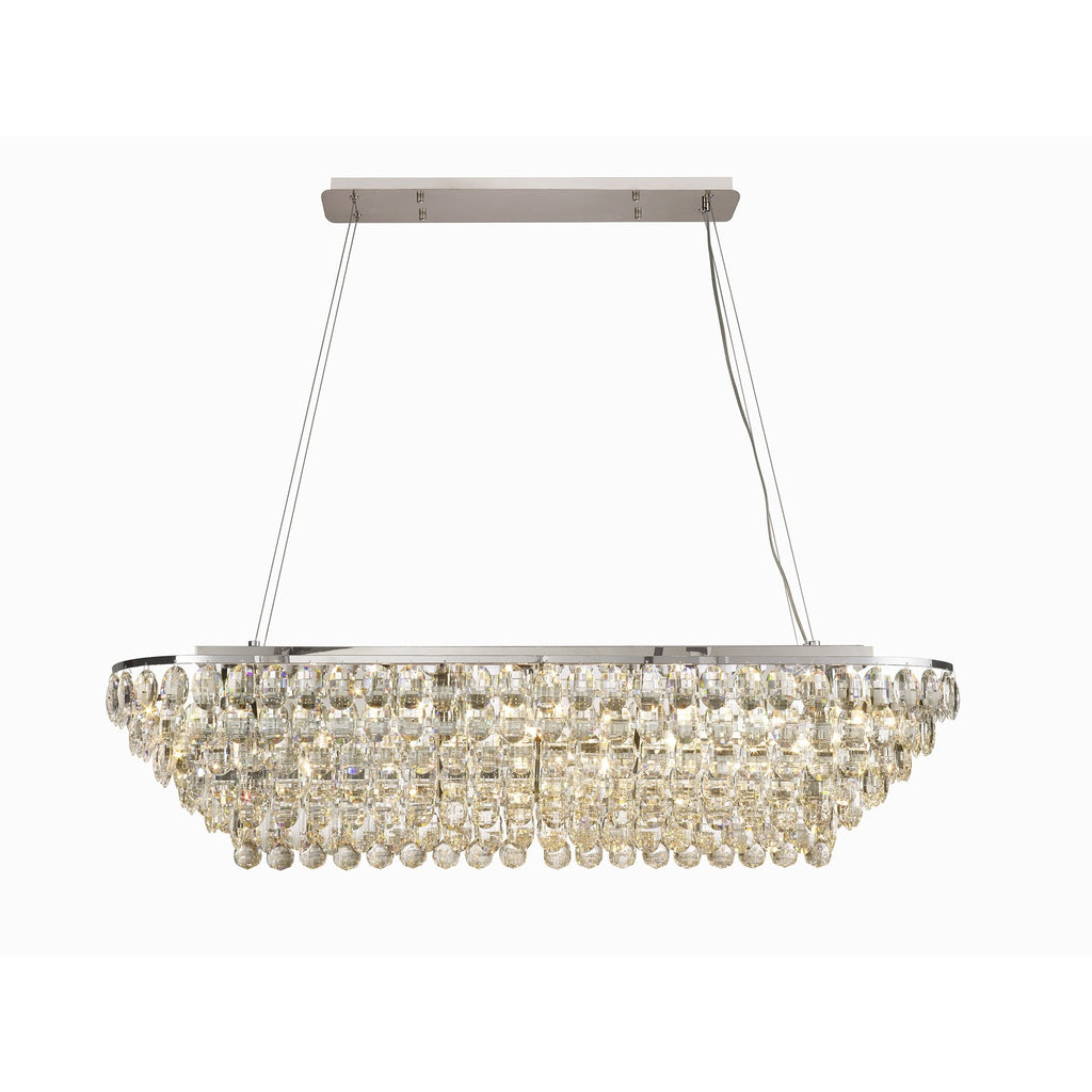 IL32822 Coniston Linear Pendant 14 Light E14 Polished Chrome/Crystal
