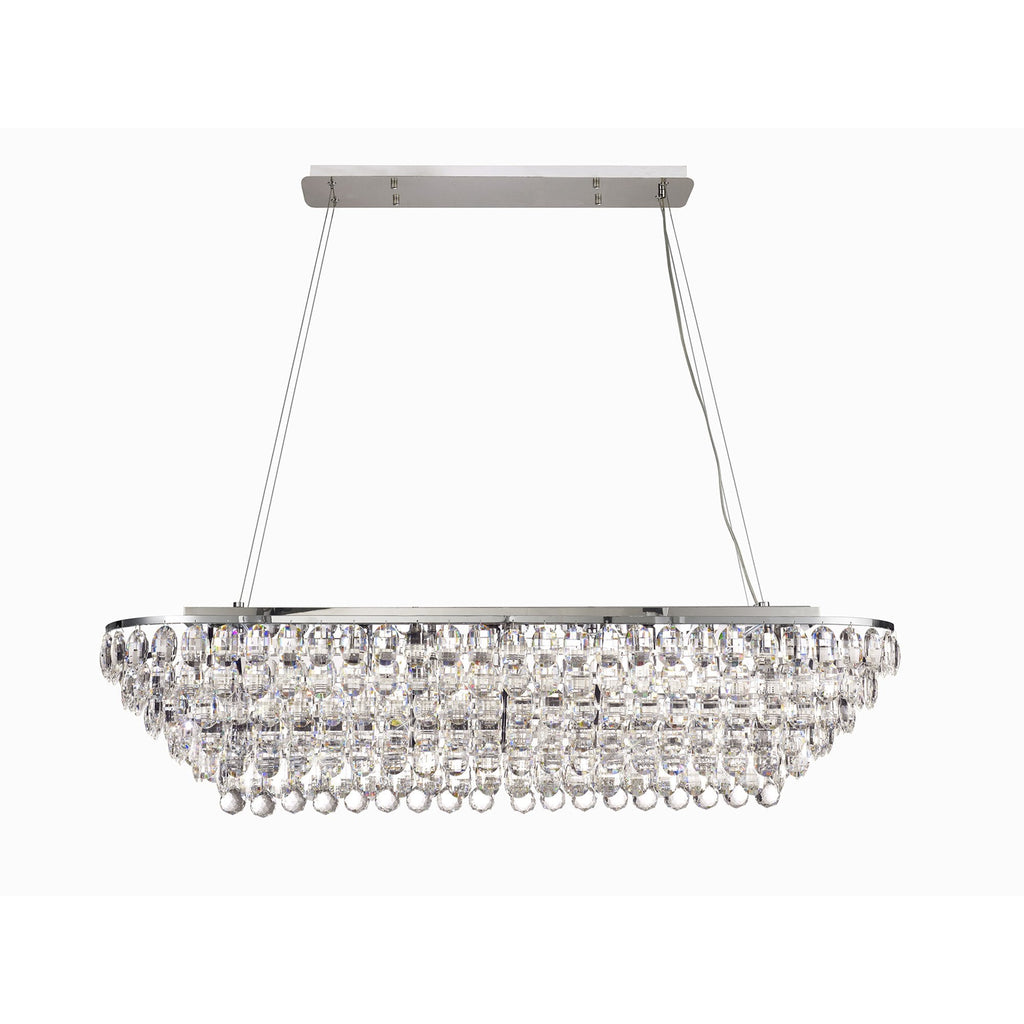 IL32822 Coniston Linear Pendant 14 Light E14 Polished Chrome/Crystal