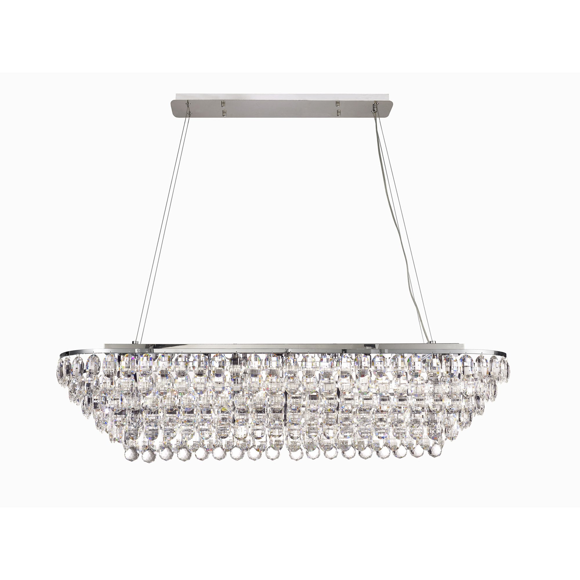 IL32822 Coniston Linear Pendant 14 Light E14 Polished Chrome/Crystal