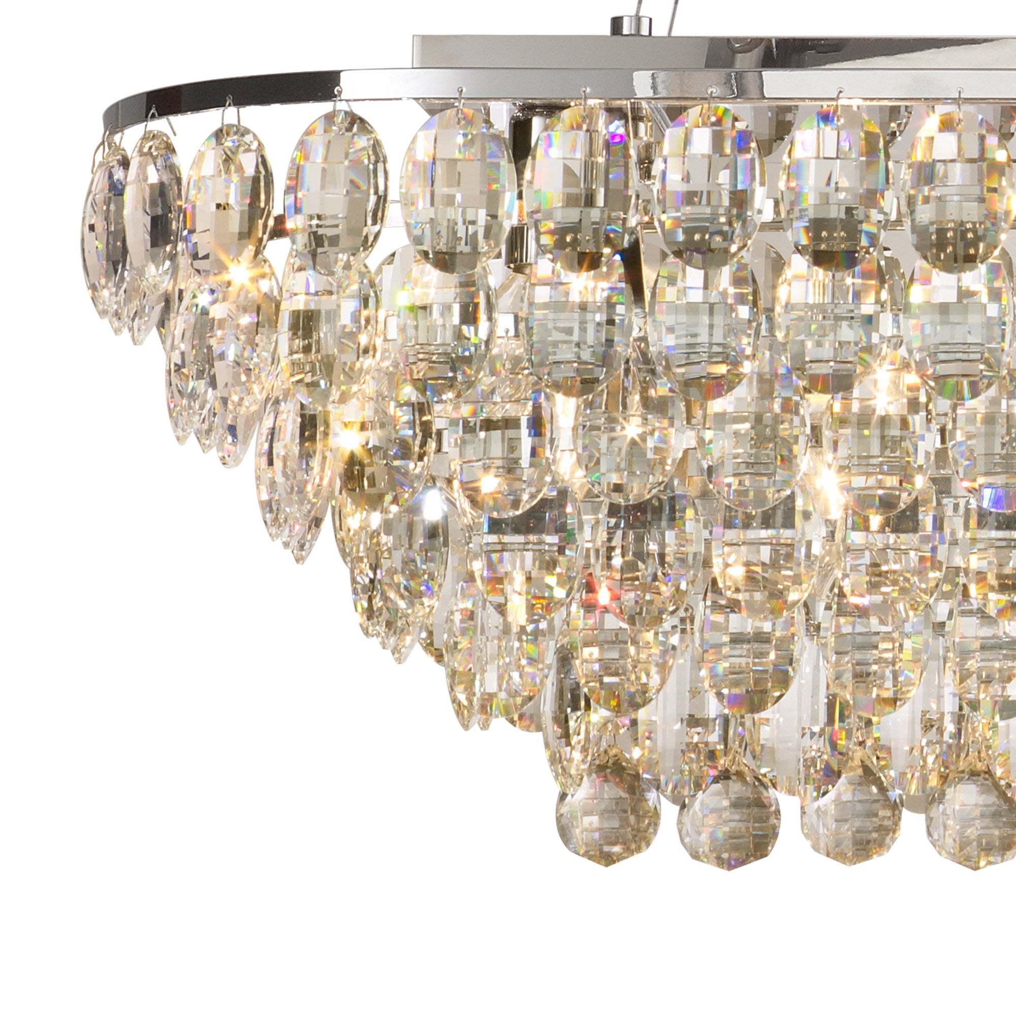 IL32822 Coniston Linear Pendant 14 Light E14 Polished Chrome/Crystal
