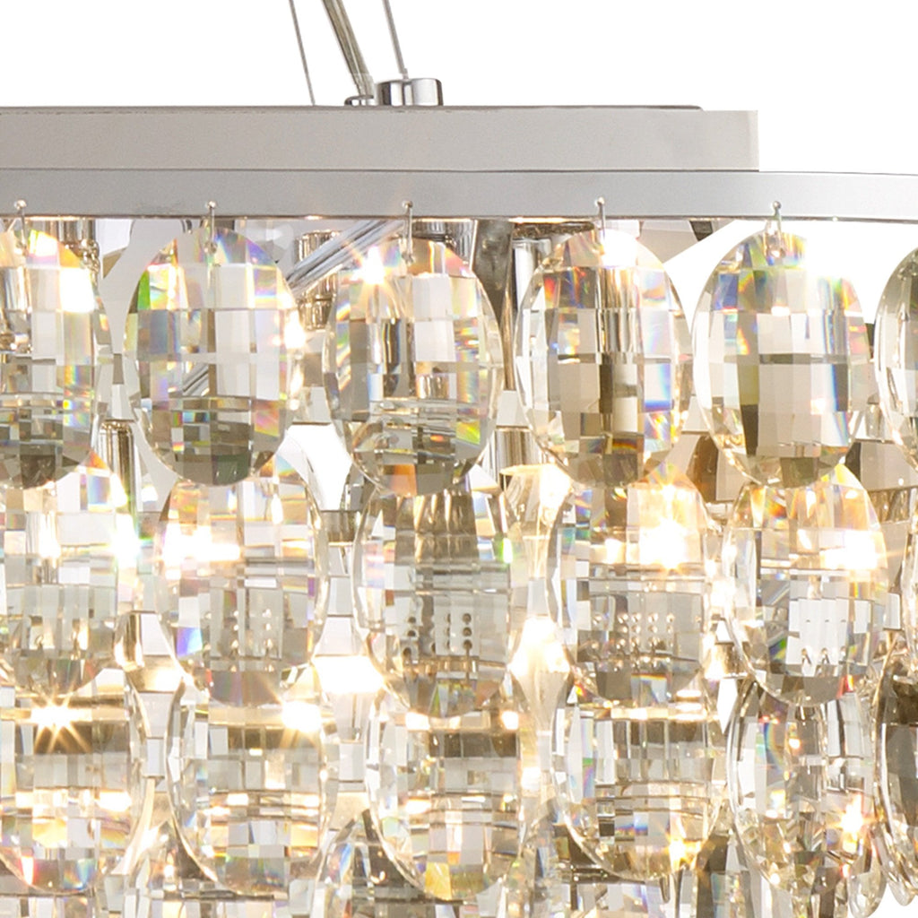 IL32822 Coniston Linear Pendant 14 Light E14 Polished Chrome/Crystal