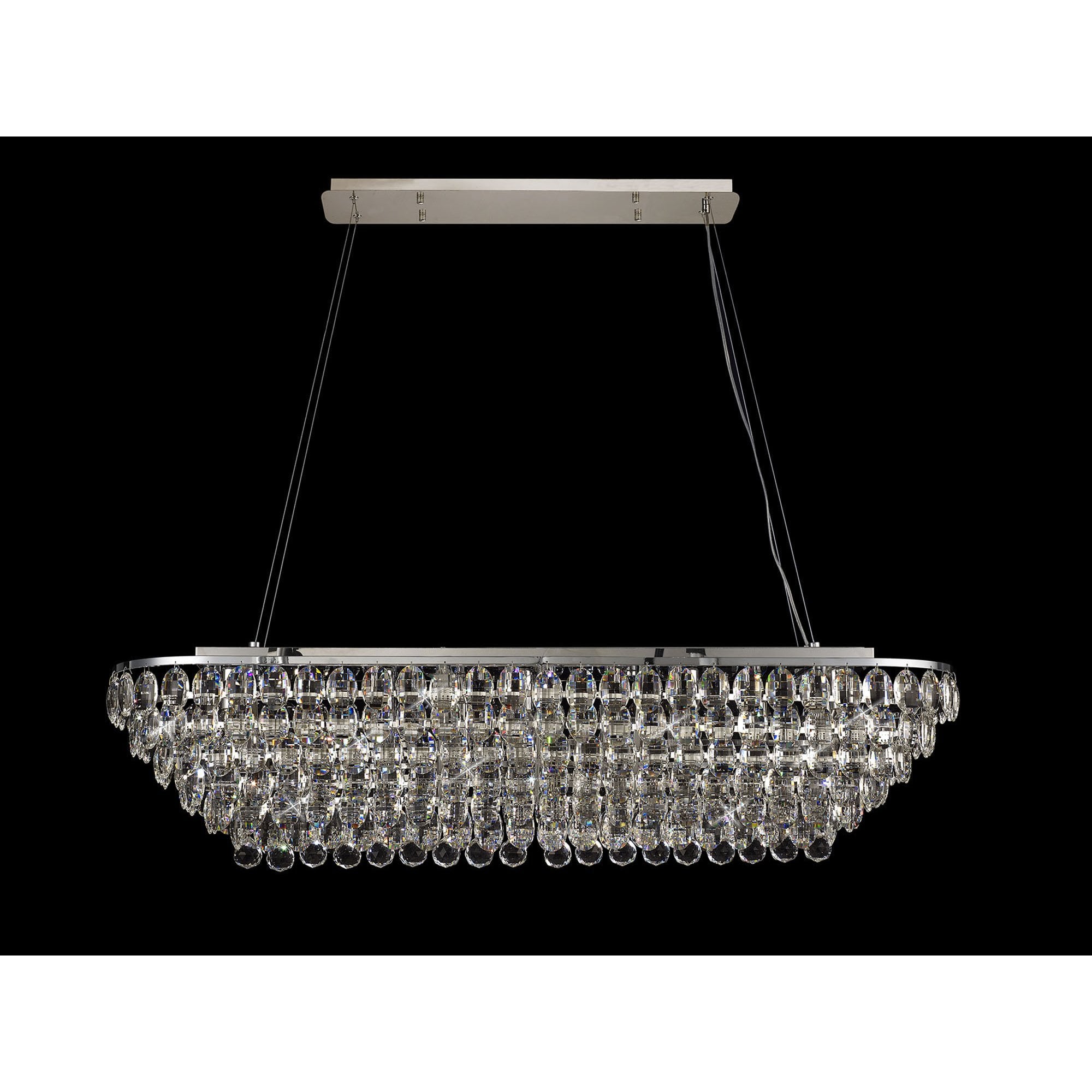 IL32822 Coniston Linear Pendant 14 Light E14 Polished Chrome/Crystal
