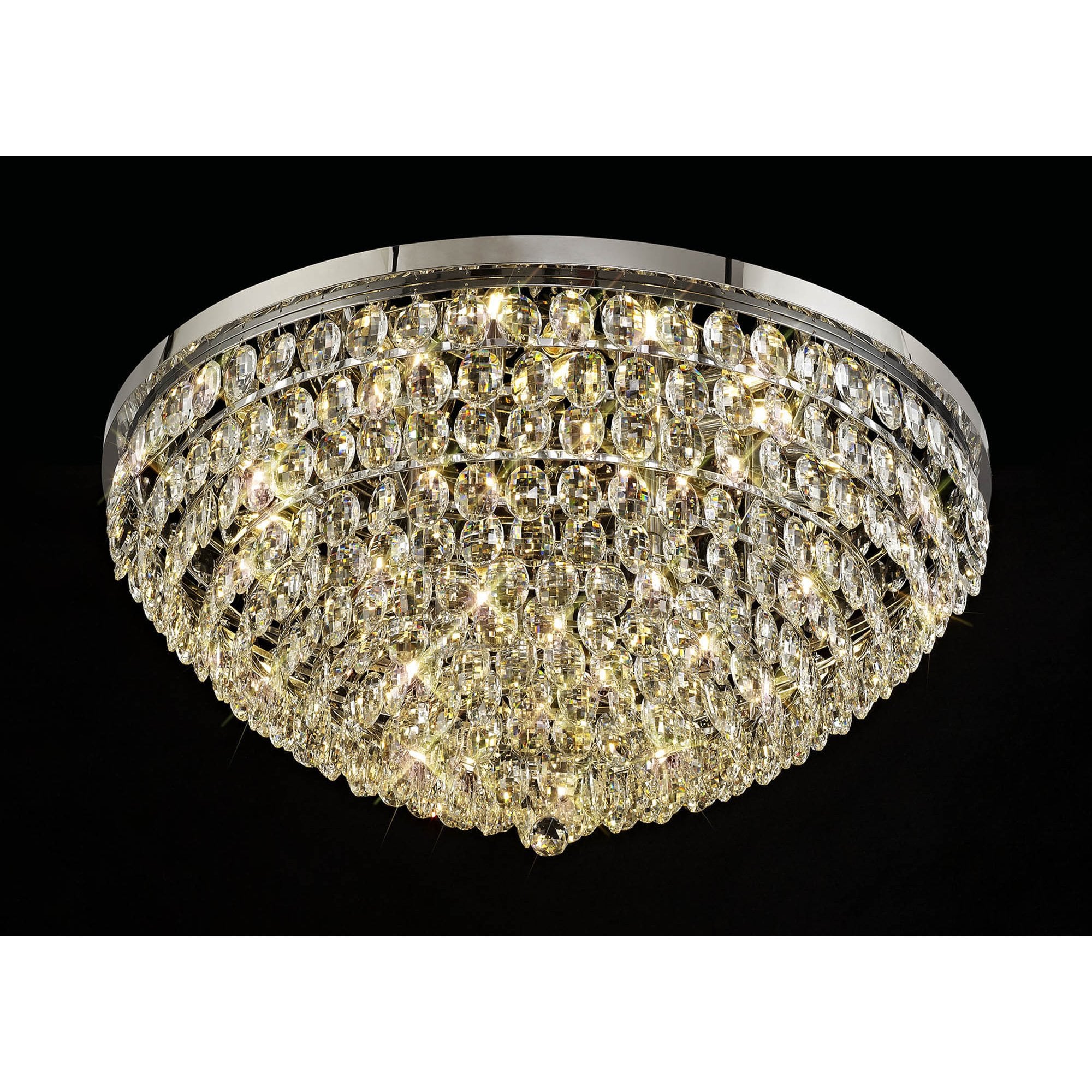 IL32815 Coniston Flush Ceiling 15 Light E14 Polished Chrome/Crystal