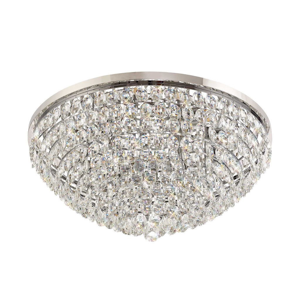 IL32815 Coniston Flush Ceiling 15 Light E14 Polished Chrome/Crystal