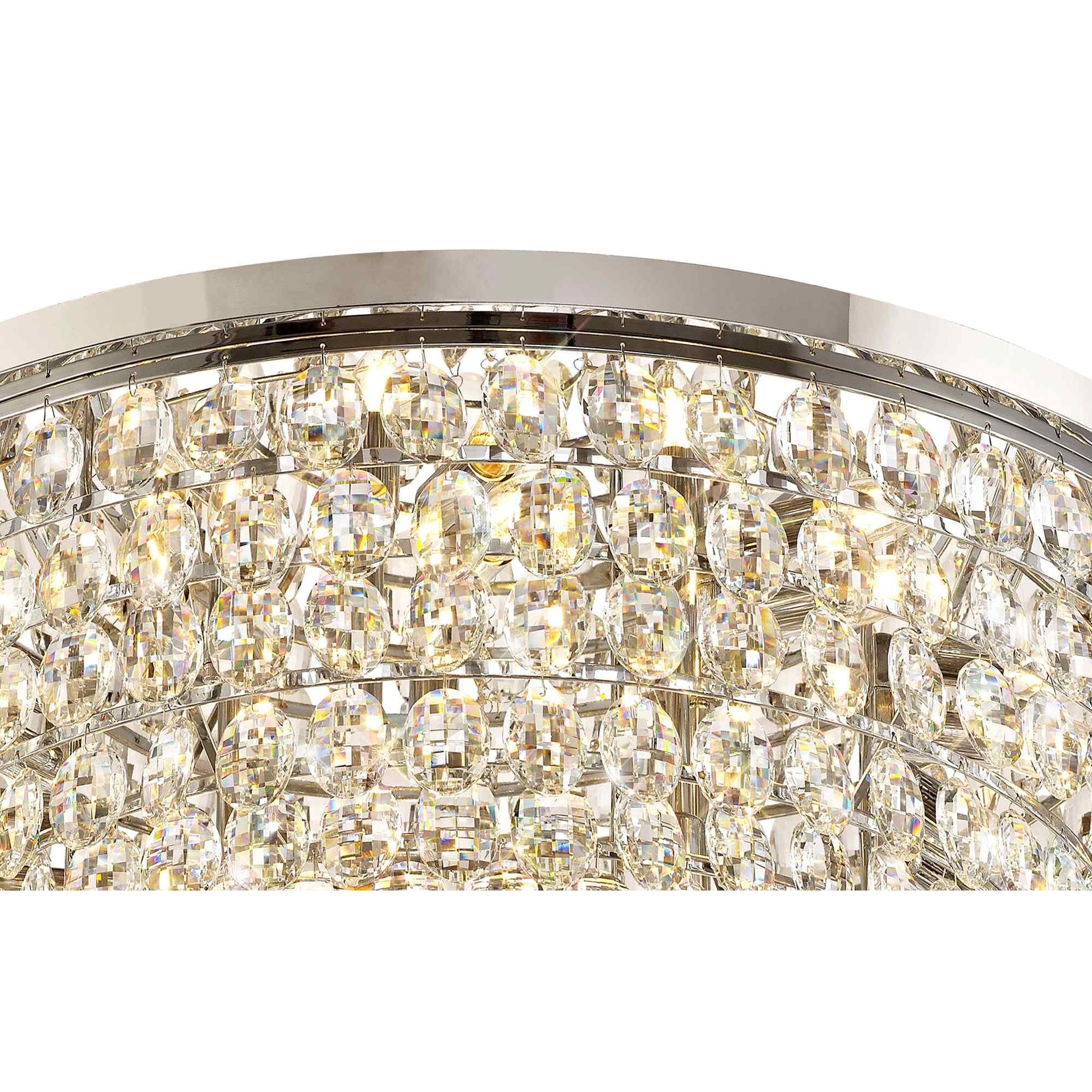 IL32815 Coniston Flush Ceiling 15 Light E14 Polished Chrome/Crystal