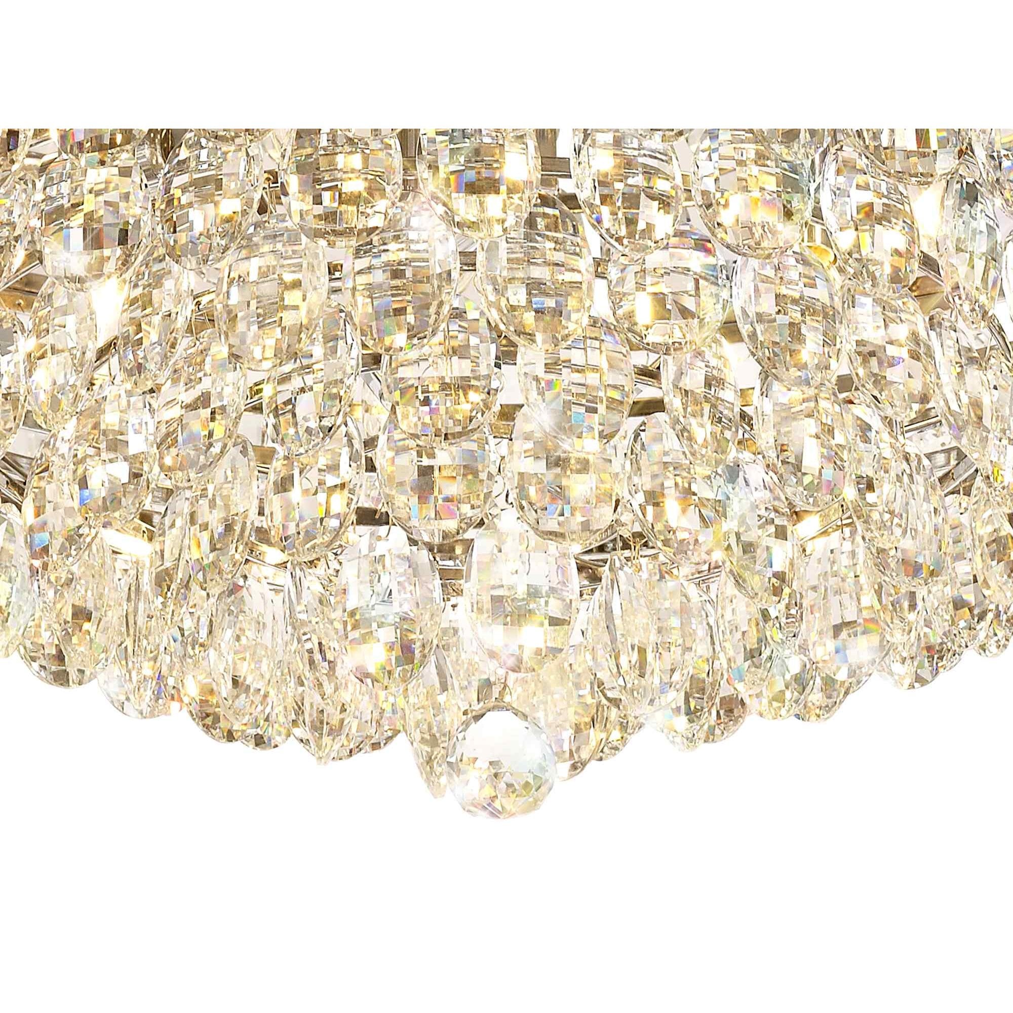 IL32815 Coniston Flush Ceiling 15 Light E14 Polished Chrome/Crystal
