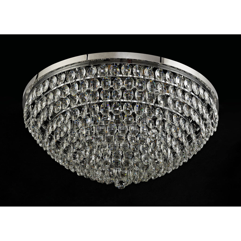 IL32815 Coniston Flush Ceiling 15 Light E14 Polished Chrome/Crystal