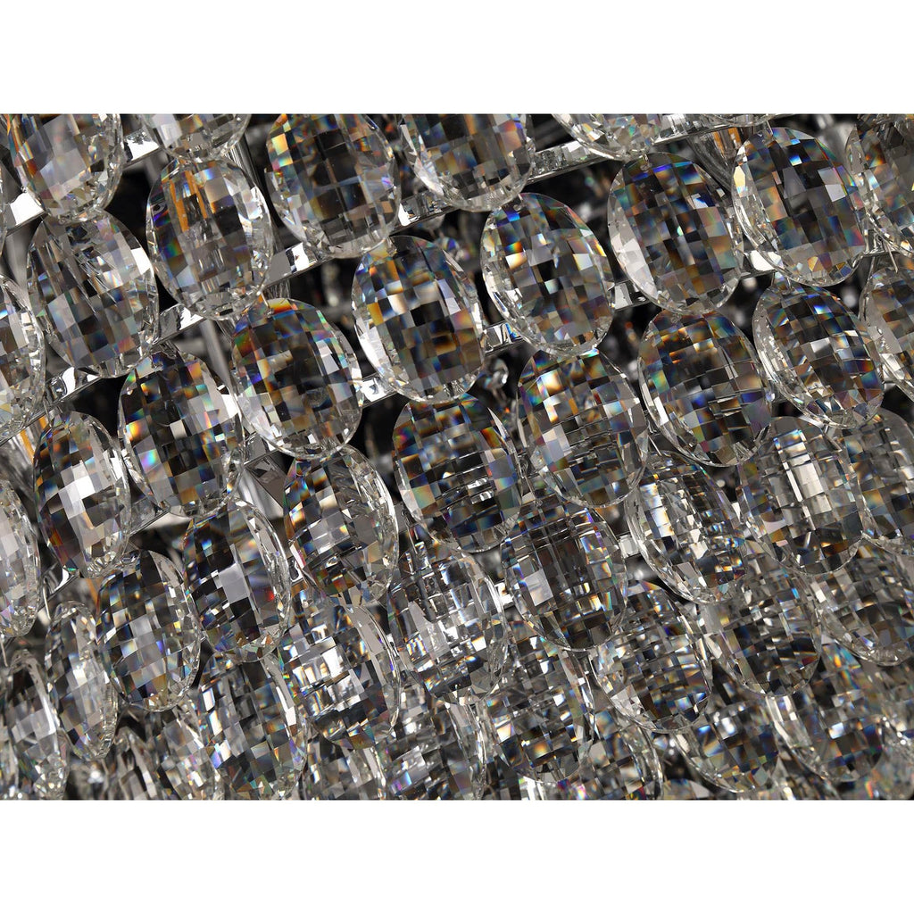 IL32815 Coniston Flush Ceiling 15 Light E14 Polished Chrome/Crystal