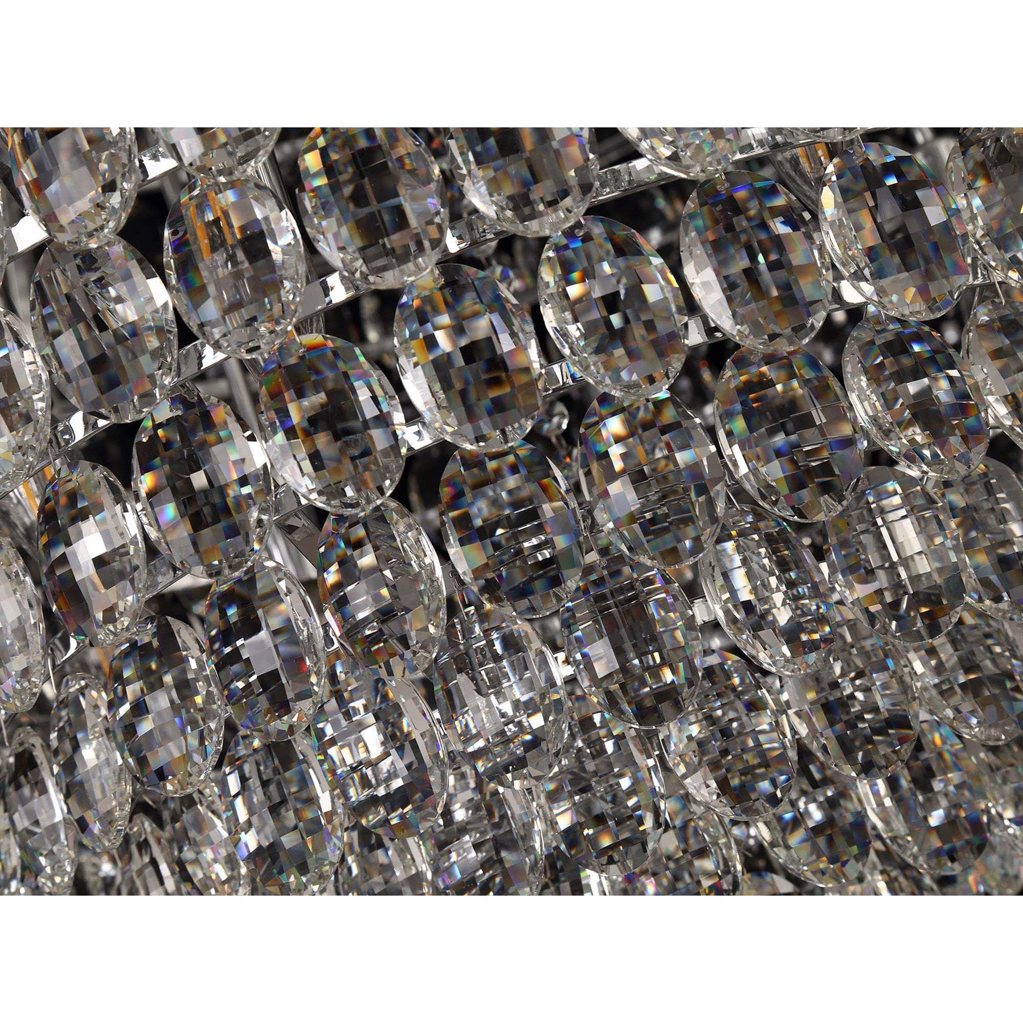 IL32815 Coniston Flush Ceiling 15 Light E14 Polished Chrome/Crystal